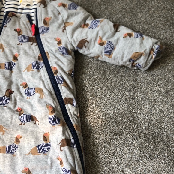 Baby Boden Dachshund Wiener Dog Print Hooded Cotton Bunting Size 18-24 Months - Picture 3 of 15